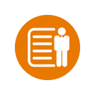 Person with notepad icon